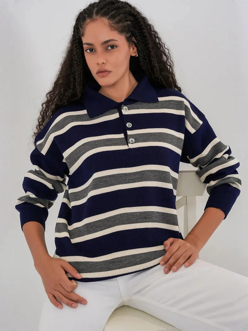 بيغ دارت بلوفر بولو مخطط من