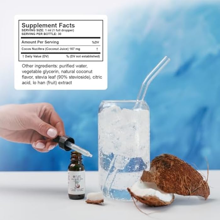Pure Inventions Coconut Water - Water Enhancer Drops - Electrolyte Hydration - No Sugar, Calories, or Artificial Sweeteners - 30 Servings, 1 oz - Image 5