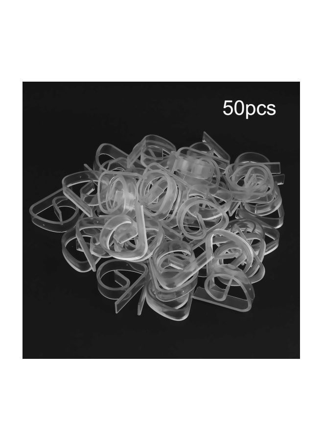 نيبمينينت طقم مشابك مفرش طاولة من البلاستيك مكون 50 قطعة شفاف 46x35x12Ø³Ù†ØªÙŠÙ…ØªØ± - Image 3