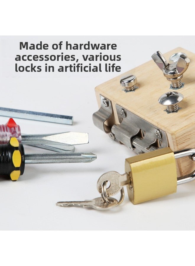 Children's Puzzle Multifunctional House Screw Nut Tool Block Toy Organ Unlock Combination Busy-Color:Screw Tools Busy Fast A  - Image 4