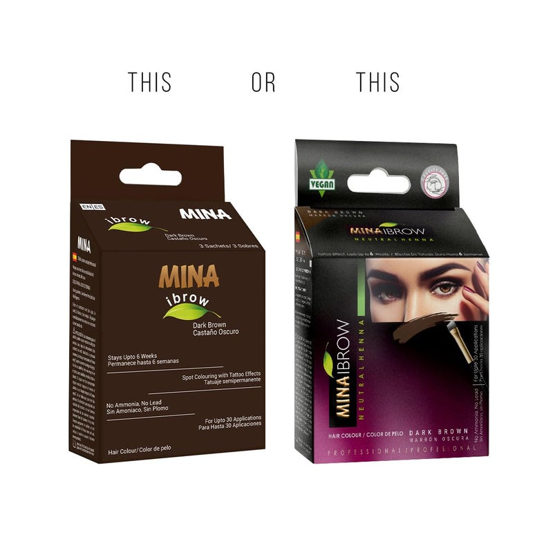 MinaiBrow Dark Brown Tint Kit | Natural Spot Coloring Brow Powder, Water & Smudge Proof Instant Brow Dye, 100% Gray Coverage, 30 Applications, Ammonia &, Vegan, Cruelty Free, Plant-Based - Image 3