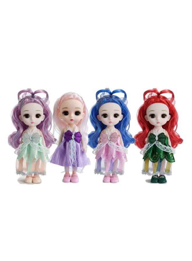 4 pieces - Doll toy for girls, both young and old, in various shapes with a beautiful dress - Various shapes and long hair in very beautiful colors - Doll toy with many details - These are very beautiful decorative toys - Can be used as decoration in the home and office (various shapes and colors) - Image 1