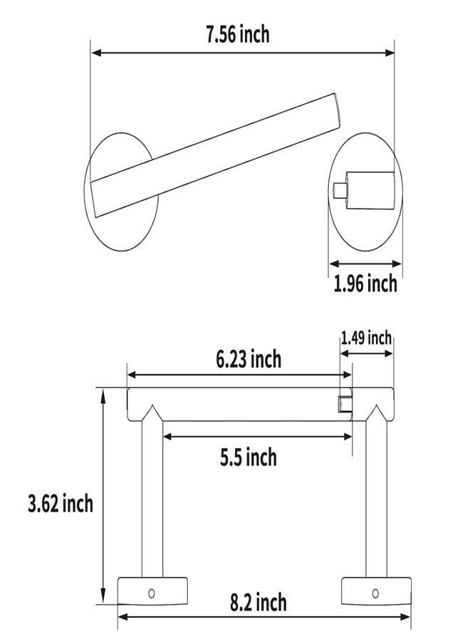 SHUNLI Brushed Gold Toilet Paper Holder for Bathroom, Double Post Pivoting Tissue Roll Holder, Wall Mounted Detachable TP Holder, SUS304 Stainless Steel, SHUNLI - Image 5
