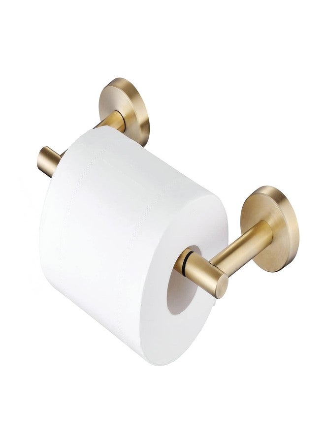 SHUNLI Brushed Gold Toilet Paper Holder for Bathroom, Double Post Pivoting Tissue Roll Holder, Wall Mounted Detachable TP Holder, SUS304 Stainless Steel, SHUNLI - Image 1