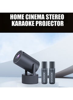 General بروجيكتور محمول ذكي سينما منزلية ستيريو كاريوكي بروجيكتور مزدوج النطاق واي فاي 6 + وحدة بلوتوث 5.0 يدور 180° تركيز يدوي وتصحيح أوتوماتيكي للتشويه تقنية أسود  - Image 2