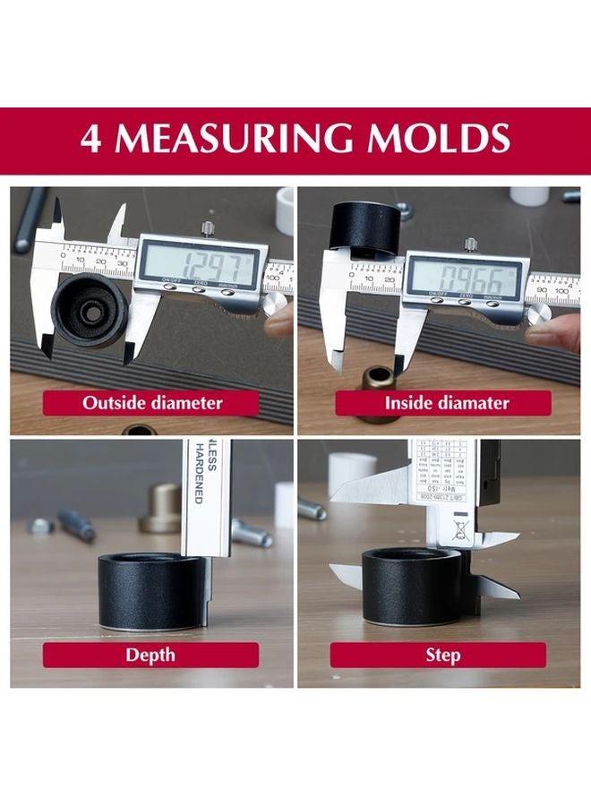 Digital Caliper 6 Inch 150mm LCD Display Stainless Steel 068SJ Color Precision Tool - Image 2