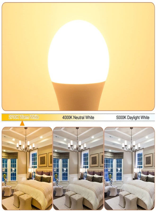 Comzler A15 LED Bulbs 60W Equivalent, Warm White 2700K, E12 Candelabra Base LED Globe Bulb for Ceiling Fan, No Dimmable, 6 Pack - Image 3