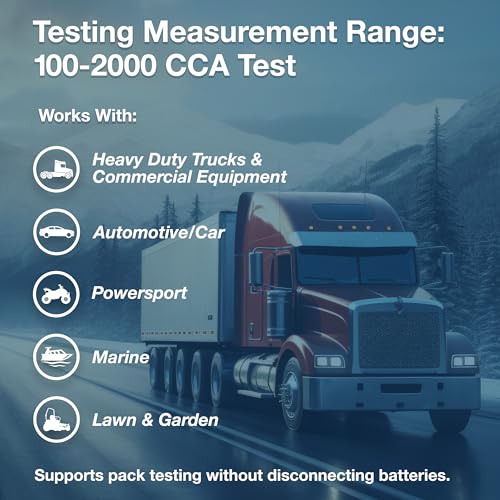 Midtronics مدترونيكس MDX 700 HD - محلل بطارية ونظام كهربائي ثقيل - اختبار حزمة للسيارات من 12V إلى 24V - حتى 2000 CCA - Image 5