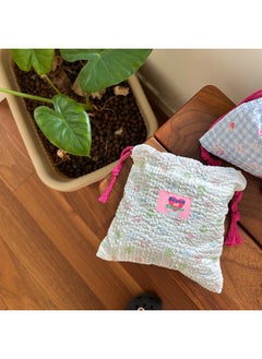 Cute Cartoon Drawstring Foaming Storage Bag Portable Fashion Outgoing Sundries Makeup Bag-Color:For Apple Bow Drawstring Bag