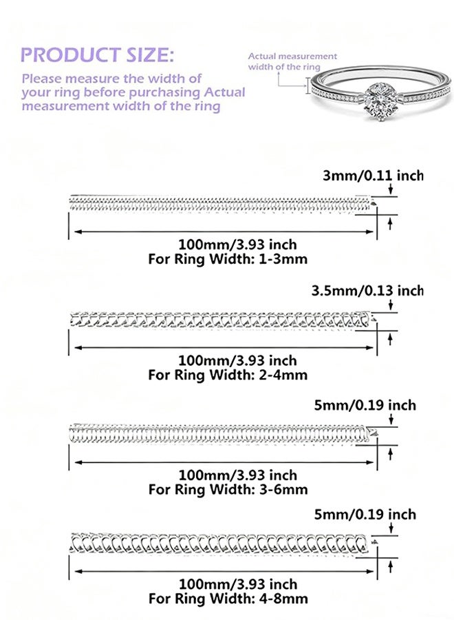 Happy D 31 Pcs Ring Sizer Adjuster for Loose Rings with Ring Size Measuring Tool, Plug-in Invisible Ring Guards Silicone Tightener EVA Foam Ring Size Adjuster Set with Polishing Cloth - Image 4