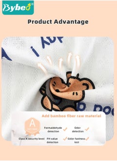 Bybeo Baby Short Sleeve Round Neck Bodysuit with A Headband, Infant Breathable Cute Onesies for Newborn Boys and Girls  - Image 5