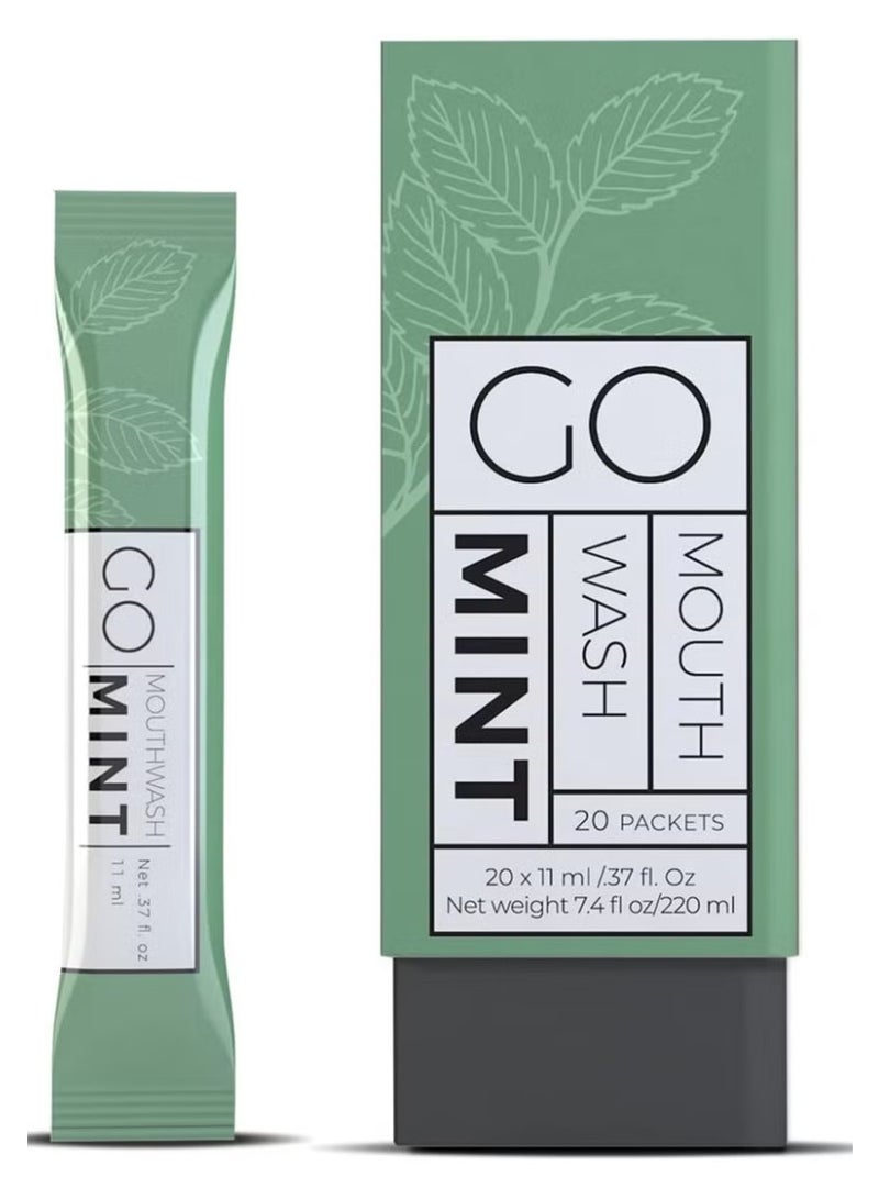 GO Mouthwash Smooth Mint 20 packets - Image 1