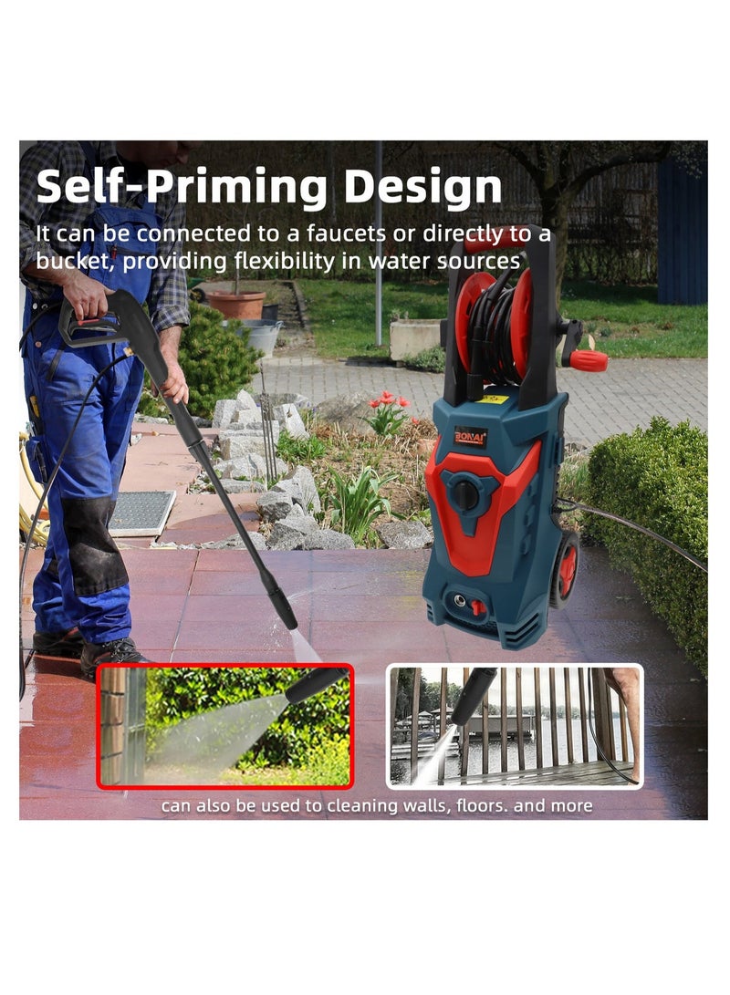 BONAI 3000W Adjustable 400 Bar Pressure Washer with 5.5L/min Flow for Car, Patio, Driveway and Outdoor Cleaning - Image 4