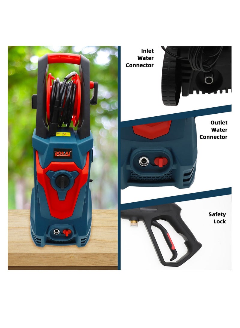 BONAI 3000W Adjustable 400 Bar Pressure Washer with 5.5L/min Flow for Car, Patio, Driveway and Outdoor Cleaning - Image 1