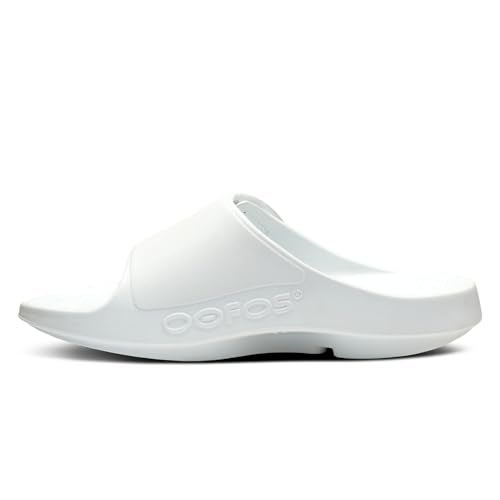 OOFOS OOahh Sport Flex Recovery Sandal, White - Women’s Size 10, Men’s Size 8 - Image 3