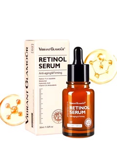 Vibrant Glamour Retinol Face Serum Anti Aging Moisturizing Fade Fine Lines Deep Care 30ml Together Anti Aging Retinol Eye Cream - 20g  - Image 2
