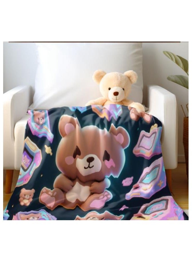 general Children's or student cartoon flannel thin blanket (warm and comfortable, suitable for sleep, games) 100cm*150cm - Image 4