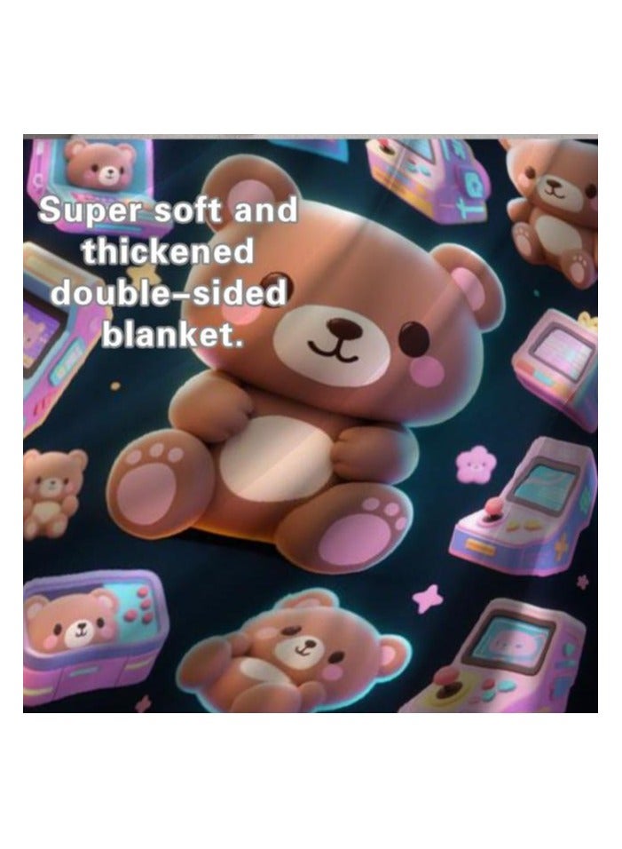 general Children's or student cartoon flannel thin blanket (warm and comfortable, suitable for sleep, games) 100cm*150cm - Image 5