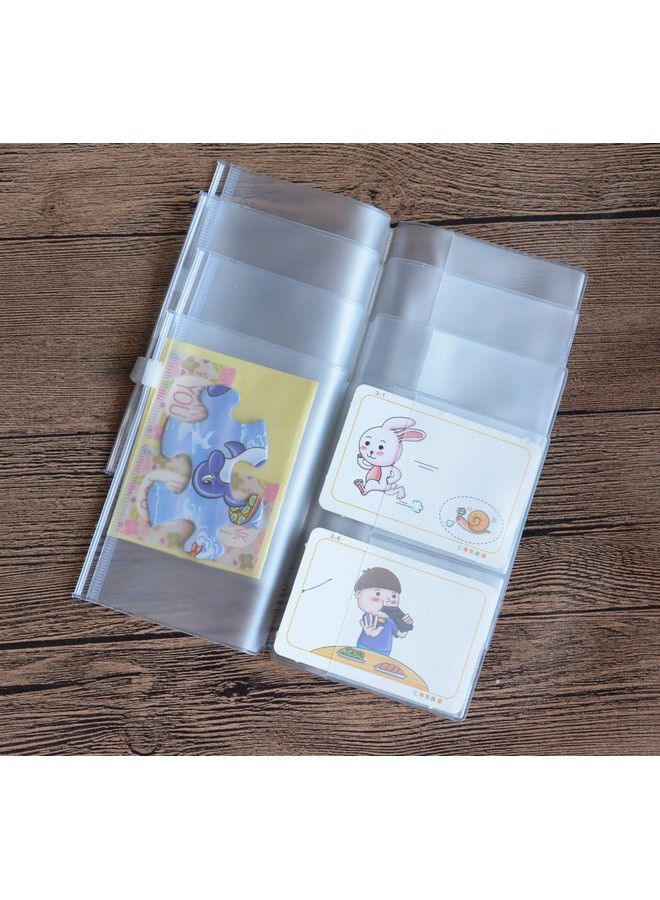 Funcoo Set Of 4 Zipper Pocket Refill Pack Plastic Clear Inserts Pouch For Travelers Notebook (Passport Size) - Image 2