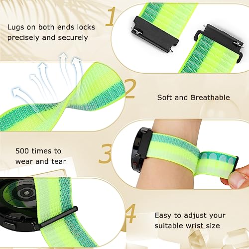AVOD 20mm Nylon Quick Release Band Compatible with Samsung Galaxy Watch 7 6 5 4 40mm 44mm/Garmin Vívoactive 6/5/3/3 Music/Forerunner 570 42mm/55/158/165/245/645/Amazift Active 2/Active/T-Rex 3 Pro 44mm - Image 5
