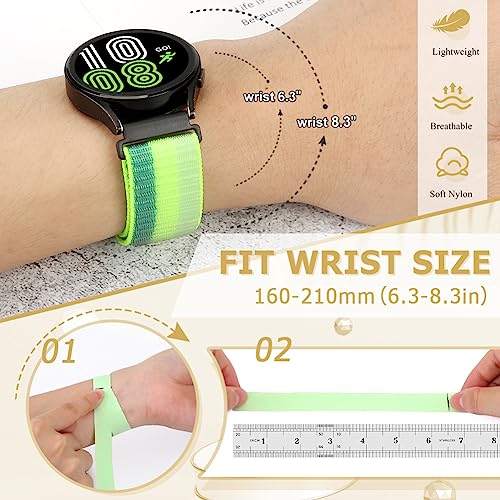 AVOD 20mm Nylon Quick Release Band Compatible with Samsung Galaxy Watch 7 6 5 4 40mm 44mm/Garmin Vívoactive 6/5/3/3 Music/Forerunner 570 42mm/55/158/165/245/645/Amazift Active 2/Active/T-Rex 3 Pro 44mm - Image 4