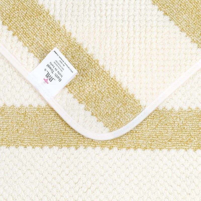 جي ام ال مناشف حمام الألياف الدقيقة JML من منشفة حمام 2 حزمة (30 "" × 60 "") ناعمة كبيرة فائقة الاستخدام والتجفيف السريع متعددة الأغراض للرياضة اليوغا الشريط بني فاتح - Image 3