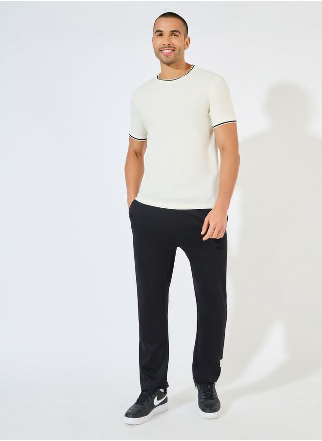 Styli Pique Knit Ringer Regular T-Shirt with Twin Tipping  - Image 2
