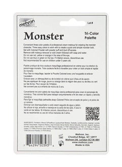 Makeup Tri-Color Character Makeup Palette | Halloween, Special Effects and Theater Cream Makeup FX Palette | Face Paint Makeup .7 oz (20 g) (Monster)