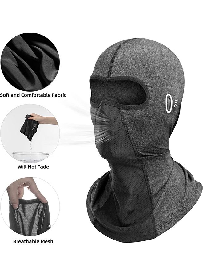 Generic Balaclava Ski Mask, Full Face UV Protection Windproof Face Mask (Dark Gray)  - Image 4