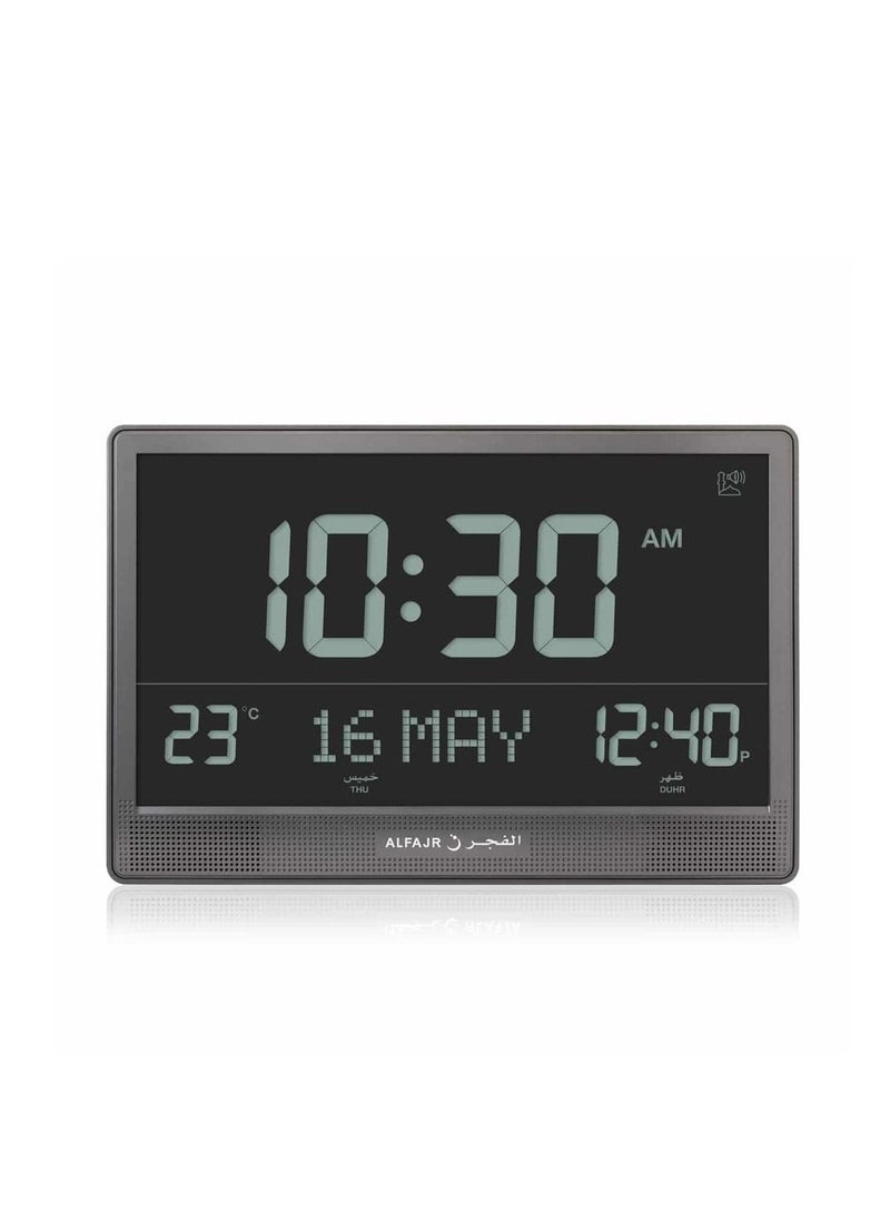 Alfajr - Al-Fajr CJ-17 Wall Clock with 15 Inch Screen Displays Prayer Time and Date with Multiple Azan Sounds - Image 1
