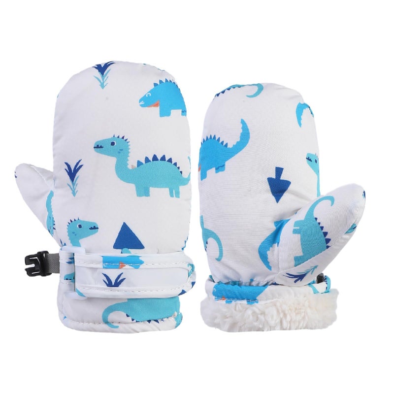 Kids Warm Gloves, Snow Mittens Fleece Lining Gloves Windproof Warm Gloves Winter Thermal Mittens Outdoor Play Gloves, for Outdoor Snowboard Snowmobile Skating Cycling Running Gift for For 2-4 Years M