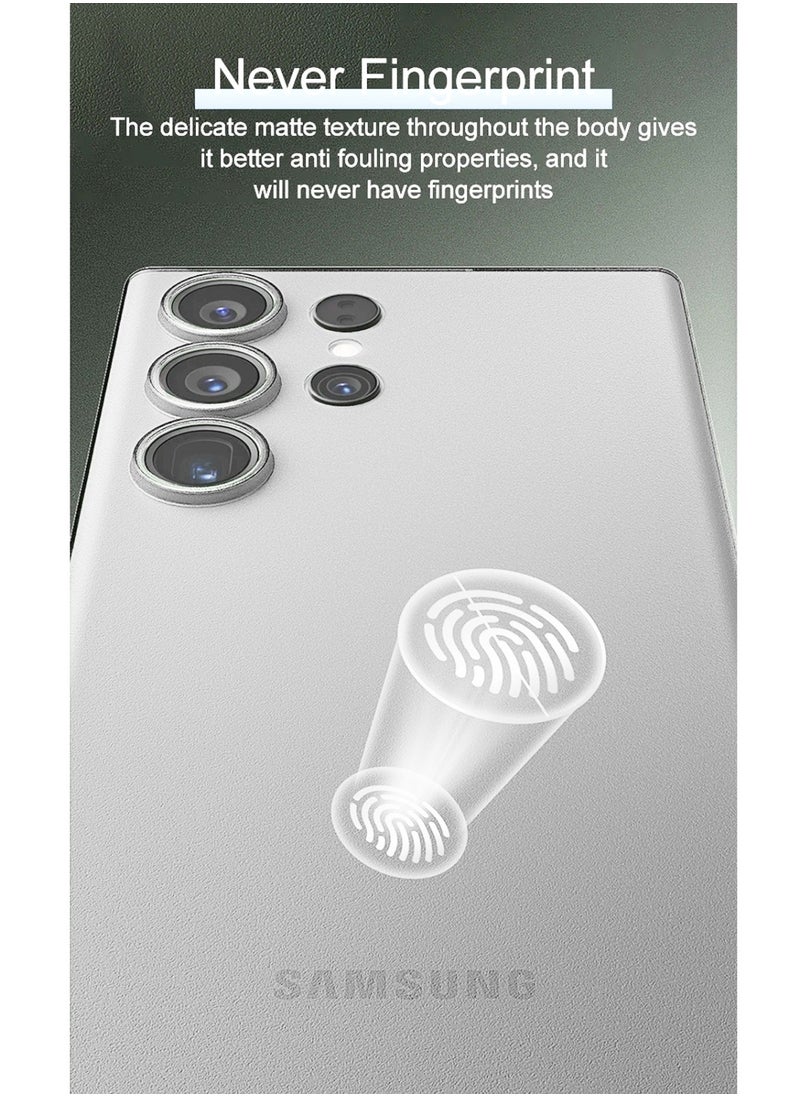 Techie - Ultra Thin Frosted Matte Back Cover Case for Samsung Galaxy S24 Ultra 2024 – Slim, Smooth, Anti-Fingerprint – Frosted White - Image 1
