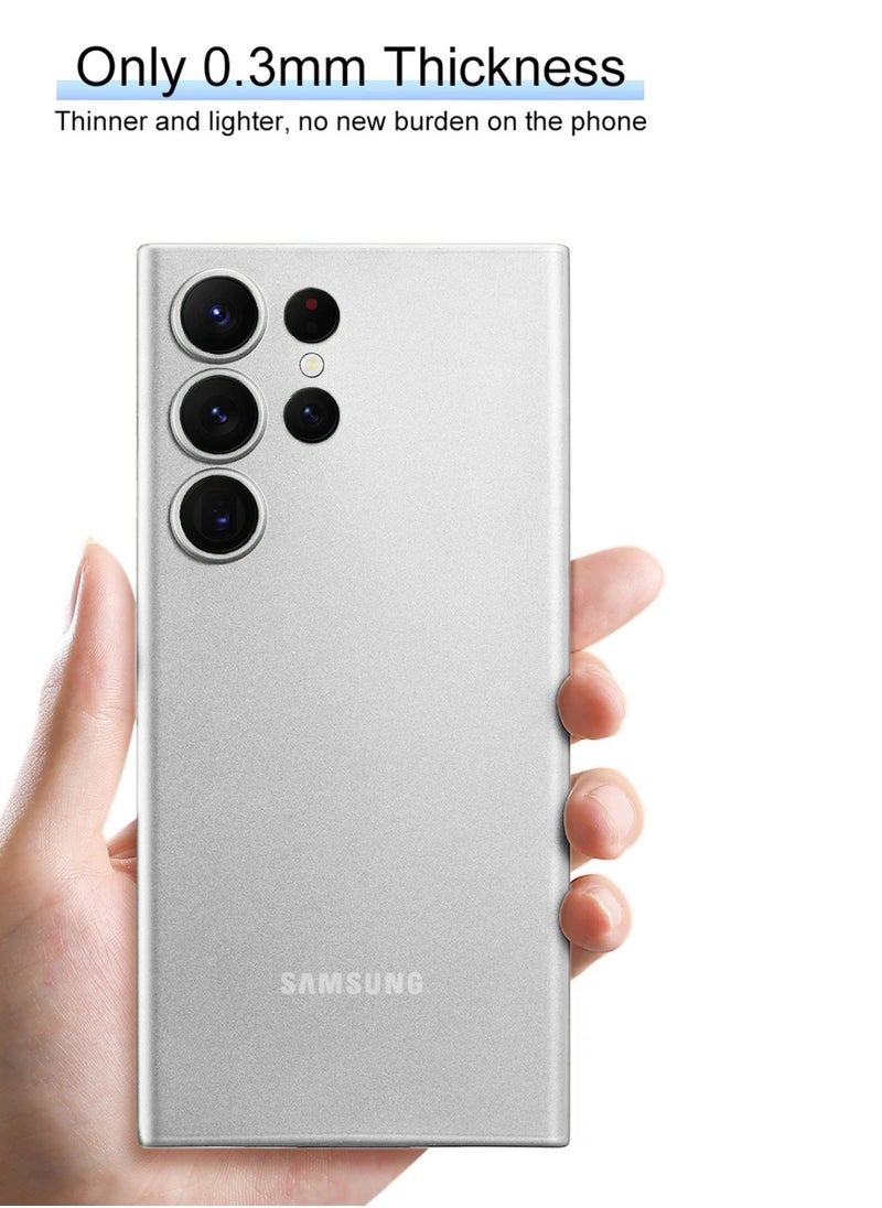Techie - Ultra Thin Frosted Matte Back Cover Case for Samsung Galaxy S24 Ultra 2024 – Slim, Smooth, Anti-Fingerprint – Frosted White - Image 1
