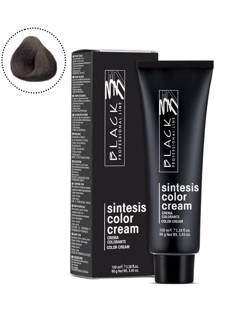 بلاك بروفيشينال لاين صبغة شعر بلاك سينتسيس كريم 5.1 بني فاتح رمادي – لون دائم احترافي – 100 مل - Image 1