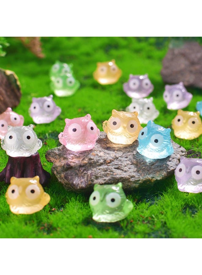 HOMICO 60 PCS Mini Owls for Crafts Dollhouse Fairy Garden Decor Miniature Figurines Owl Decor for Car Tiny Resin Animals for Micro Landscape Plant Pots - Image 3