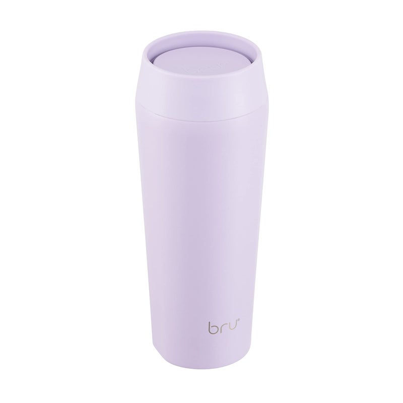 bru Travel  Insulated Coffee Cup Travel Mug for Hot Drinks Leakproof Ceramic Lined 460ml Purple Dream