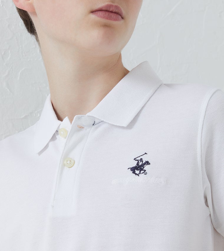 BEVERLY HILLS POLO CLUB Logo Embroidered Short Sleeves Polo T-Shirt - Image 3