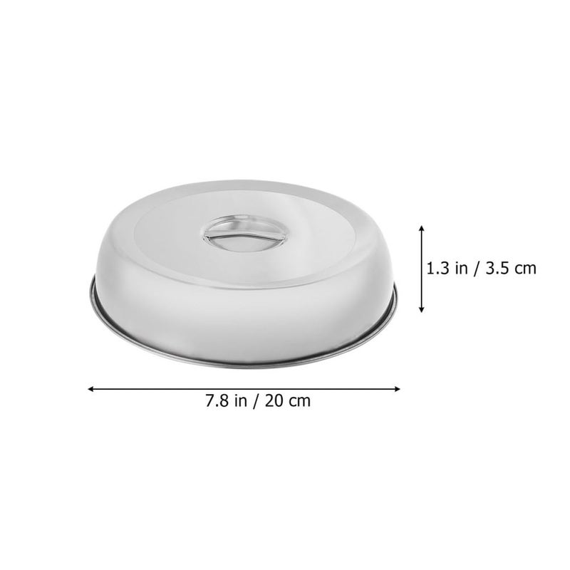20cm Stainless Steel Steak Lid and Protective Food Cover Set for Kitchen Outdoor Grill - Image 3