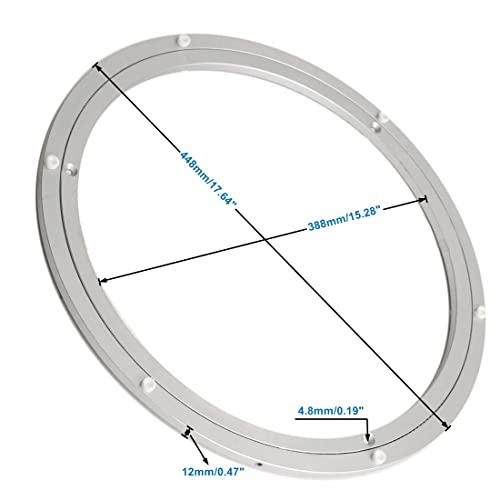 Dailydanny Aluminum Heavy Duty Lazy Susan Rotating Turntable Bearing Swivel Plate Hardware for Dining-Table (18 inch (12mm)) - Image 5