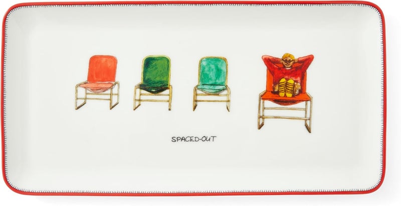 Spode صينية تقديم سبود كيت كيمب 12 رسمة  شعار متباعد  بورسلين فاخر  آمنة في غسالة الصحون  مثالية للسندويشات والوجبات الخفيفة والمقبلات  للاستخدام في الترفيه المنزلي والتجمعات - Image 1