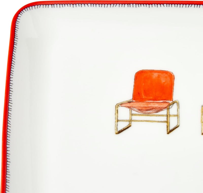 Spode صينية تقديم سبود كيت كيمب 12 رسمة  شعار متباعد  بورسلين فاخر  آمنة في غسالة الصحون  مثالية للسندويشات والوجبات الخفيفة والمقبلات  للاستخدام في الترفيه المنزلي والتجمعات - Image 3