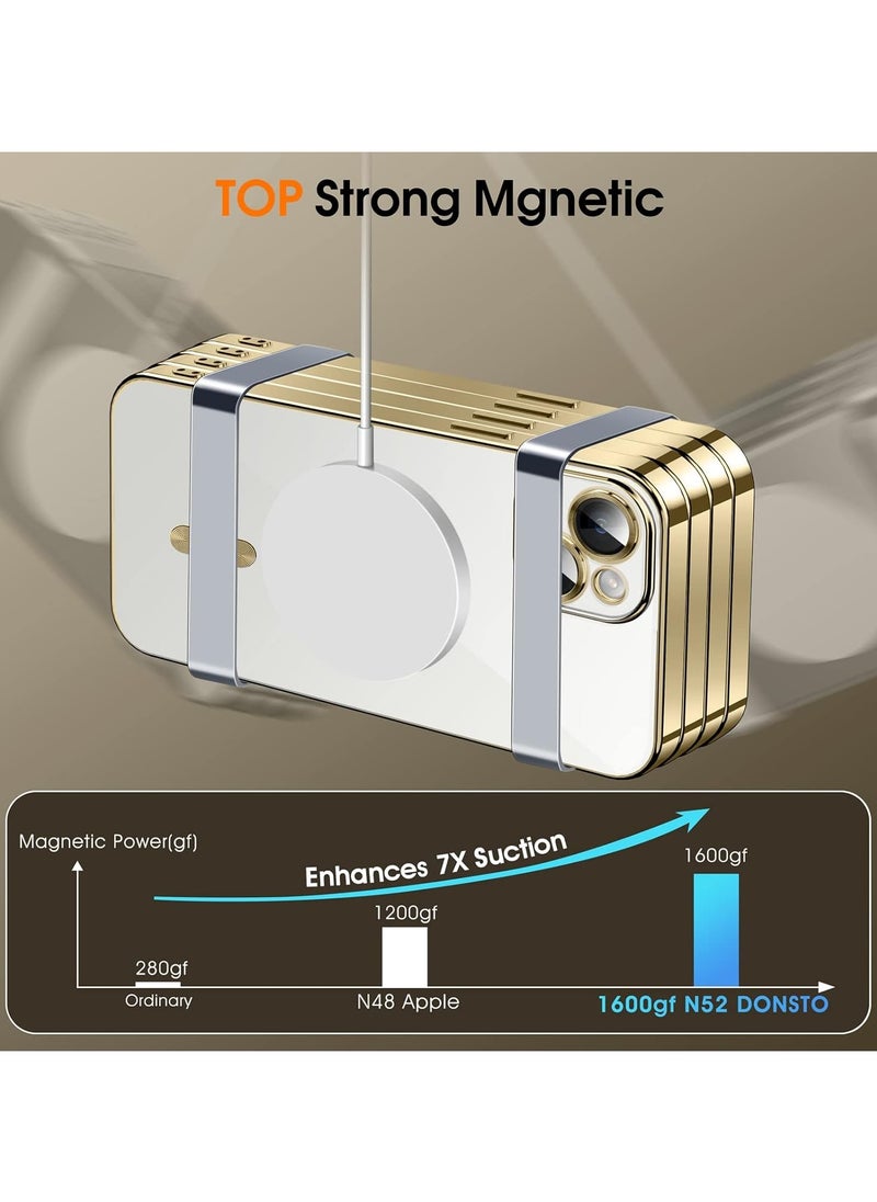 Generic - Magnetic Clear for iPhone 12 Case with MagSafe Integrated Camera Protection Glass Silicone Cover Slim Thin Non Yellowing Anti Fingerprint Scratch Wireless Charging - Image 1