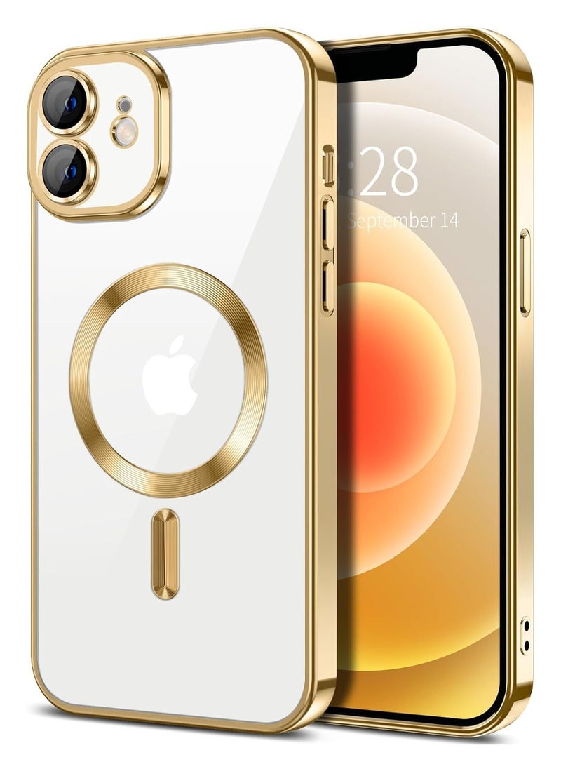 Generic - Magnetic Clear for iPhone 12 Case with MagSafe Integrated Camera Protection Glass Silicone Cover Slim Thin Non Yellowing Anti Fingerprint Scratch Wireless Charging - Image 1