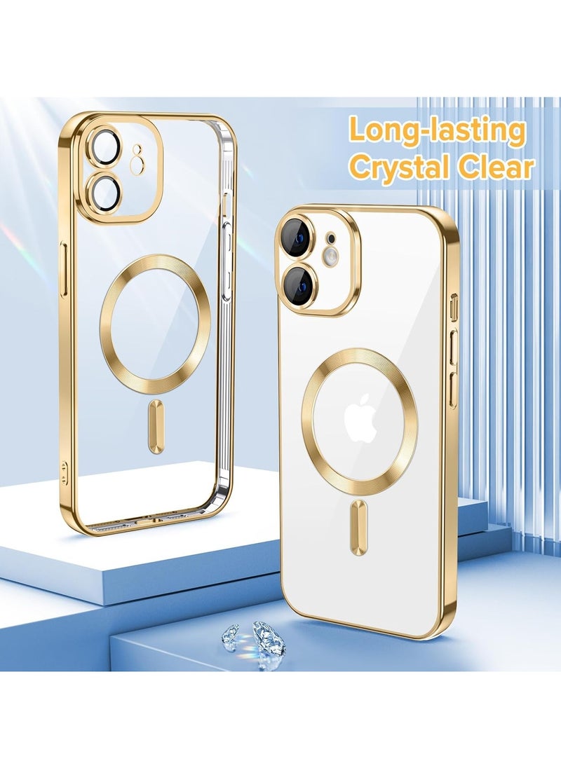 Generic - Magnetic Clear for iPhone 12 Case with MagSafe Integrated Camera Protection Glass Silicone Cover Slim Thin Non Yellowing Anti Fingerprint Scratch Wireless Charging - Image 1