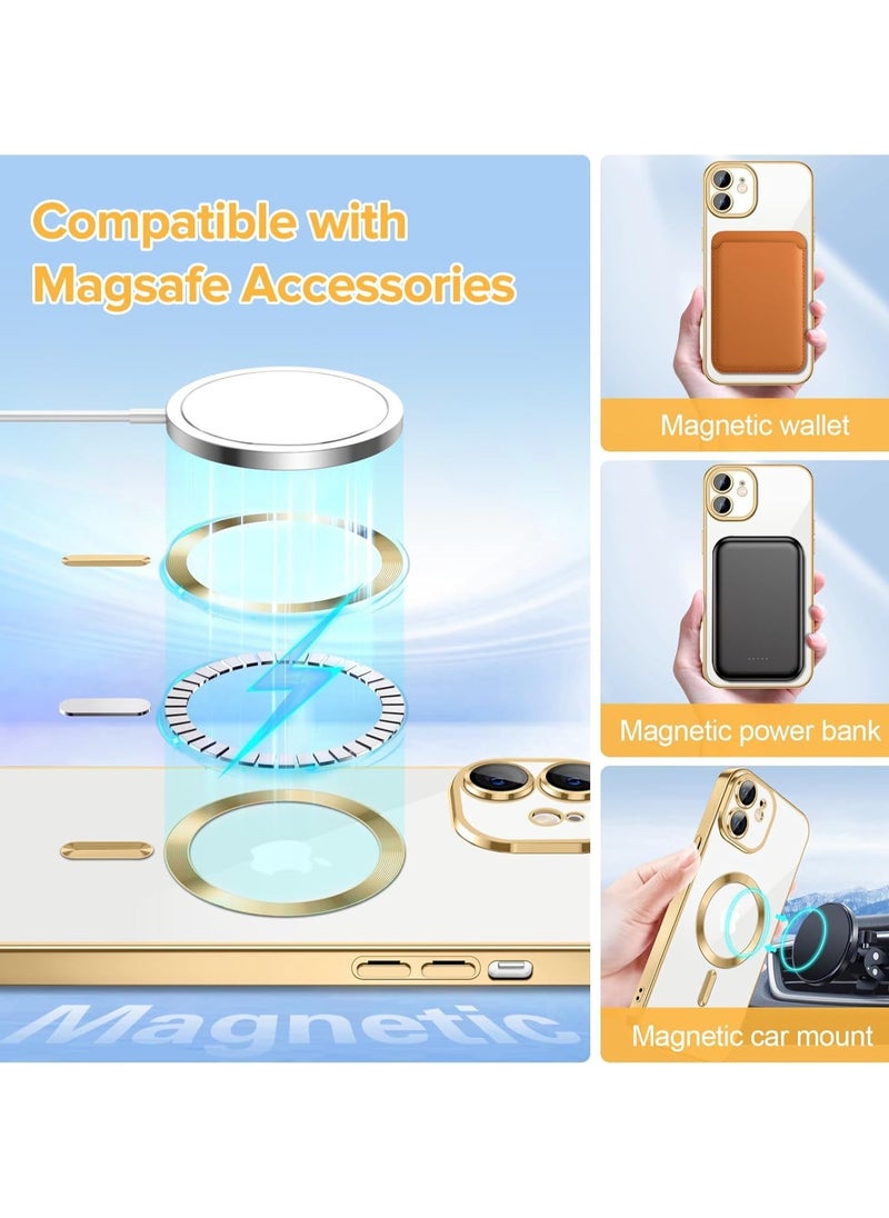 Generic - Magnetic Clear for iPhone 12 Case with MagSafe Integrated Camera Protection Glass Silicone Cover Slim Thin Non Yellowing Anti Fingerprint Scratch Wireless Charging - Image 1