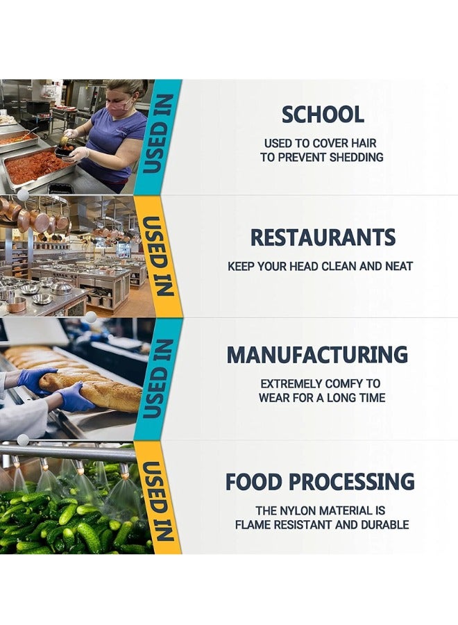 Halapack [200 PCS]Disposable Polythene White Hair Net Caps: Hygienic Bouffant Caps for a Clean Environment - Image 4