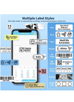 Generic D30 Mini Thermal Label Printer Portable Sticker Maker, Bluetooth Inkless Label Makers for Home Small Business Products Organizing Work for 0.23 0.35 0.47inch 12mm tape.  - Image 5