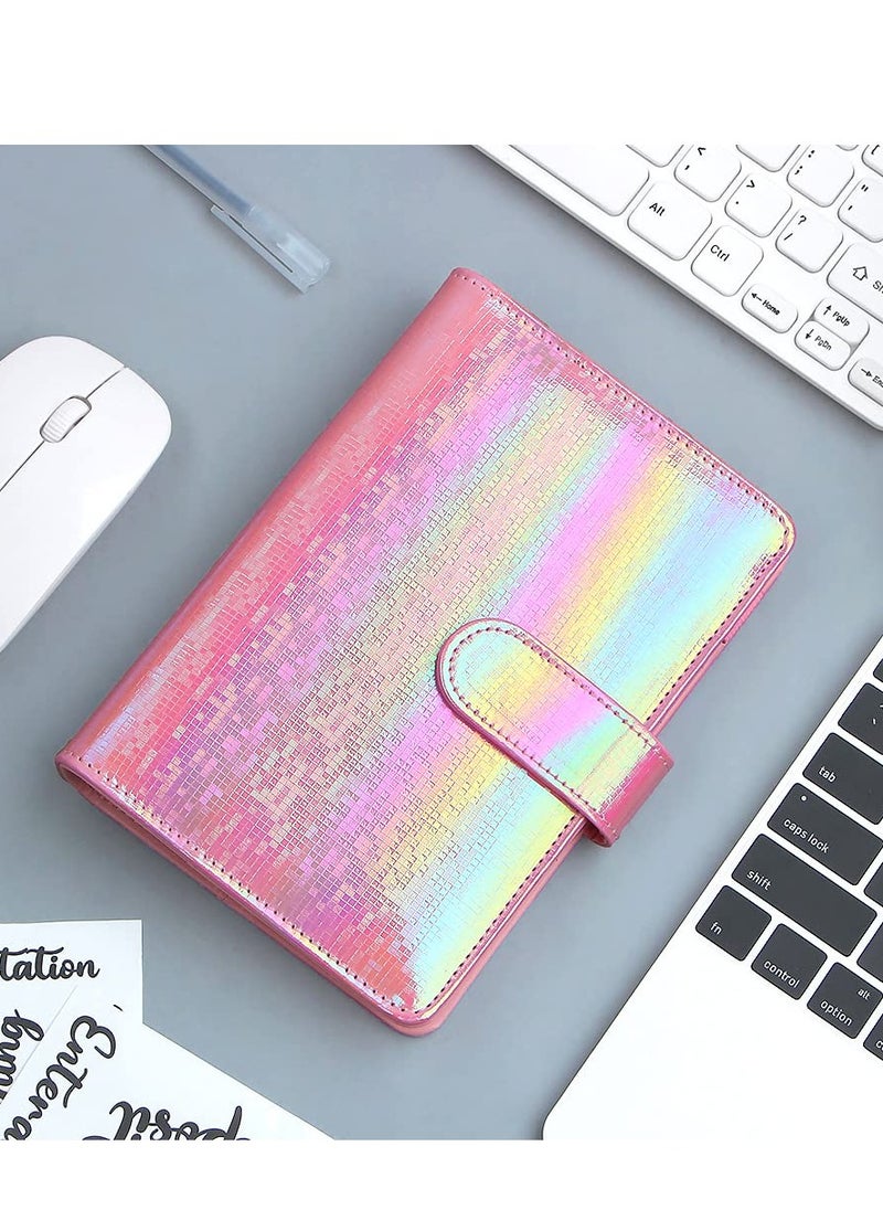 Generic A6 Cash Envelopes Budget Binder,6 Ring Leather Notebook Binder Cover Binder Money Organizer Zippe Pockets,12pcs Expense Budget Sheets, 2pcs Letter Sticker Labels, Saving Cash Envelopes System (Pink)  - Image 4