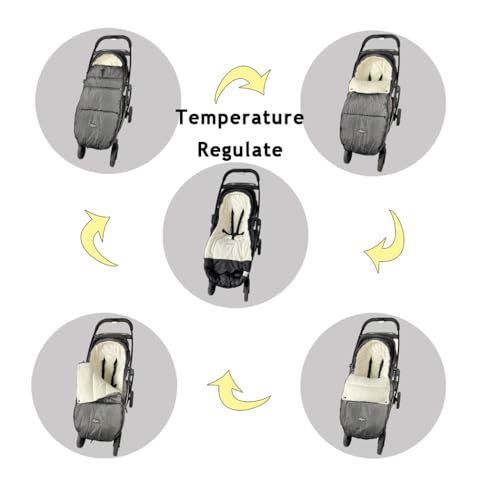 CozyMe Stroller Footmuff - Adjustable Winter Stroller Blanket Evolution for Toddler, Multi Purpose Fleece Lined Warm Hooded Bunting Bag for Baby, Water Repellent | (6M - 4T) - Image 2