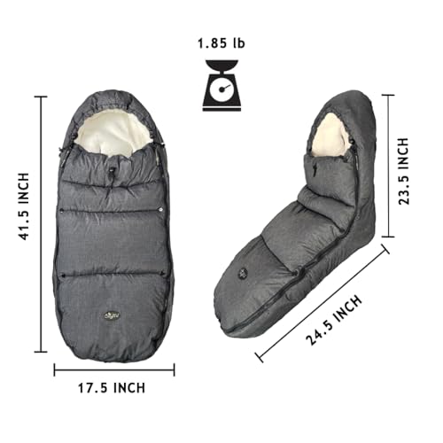 CozyMe Stroller Footmuff - Adjustable Winter Stroller Blanket Evolution for Toddler, Multi Purpose Fleece Lined Warm Hooded Bunting Bag for Baby, Water Repellent | (6M - 4T) - Image 3